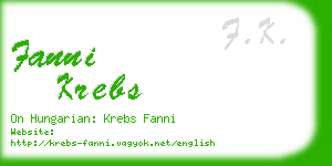fanni krebs business card